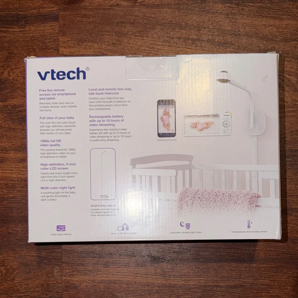 VTech White Smart High-Definition Video Monitor